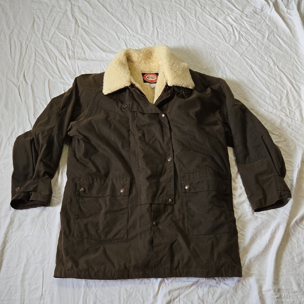 Mens Large Australian Outback Collection Oilskin Canvas Coat